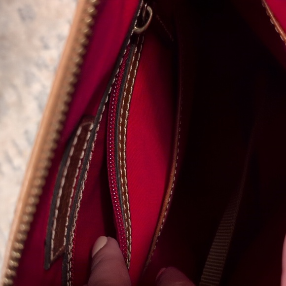 Dooney & Bourke Brown and Tan Leather Crossbody Bag - Picture 10 of 12